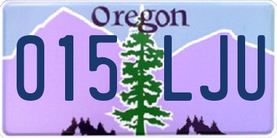 OR license plate 015LJU