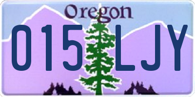 OR license plate 015LJY