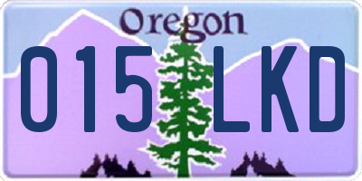 OR license plate 015LKD