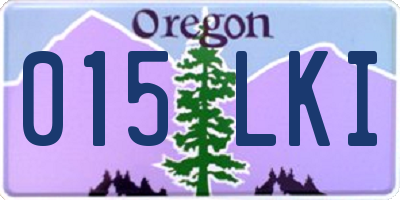 OR license plate 015LKI
