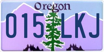 OR license plate 015LKJ