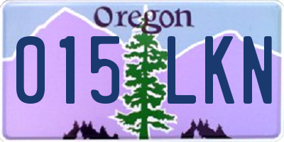 OR license plate 015LKN