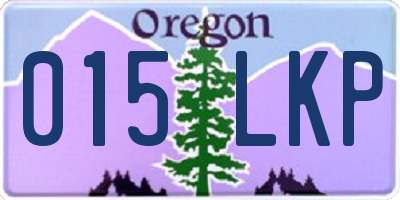 OR license plate 015LKP