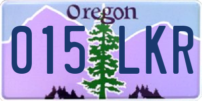 OR license plate 015LKR