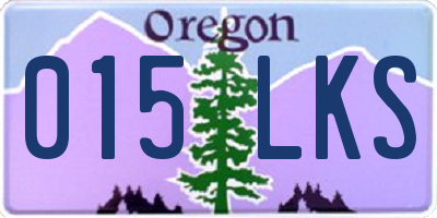 OR license plate 015LKS