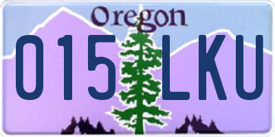 OR license plate 015LKU