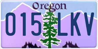 OR license plate 015LKV