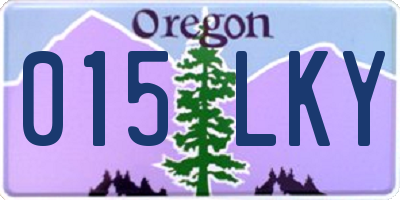 OR license plate 015LKY