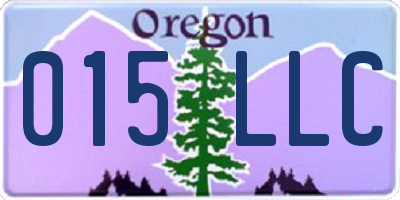 OR license plate 015LLC