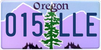 OR license plate 015LLE