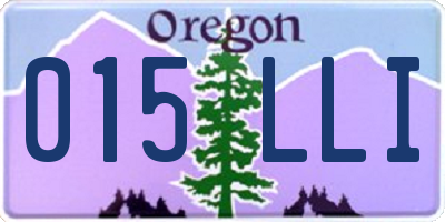 OR license plate 015LLI