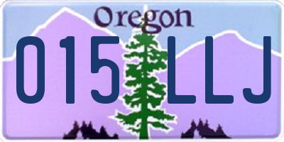 OR license plate 015LLJ