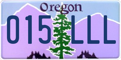 OR license plate 015LLL