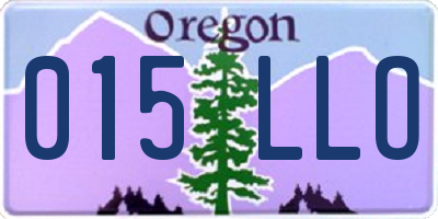 OR license plate 015LLO