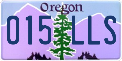 OR license plate 015LLS