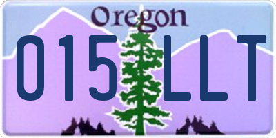 OR license plate 015LLT