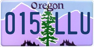 OR license plate 015LLU