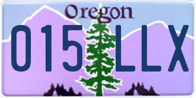 OR license plate 015LLX
