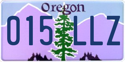 OR license plate 015LLZ