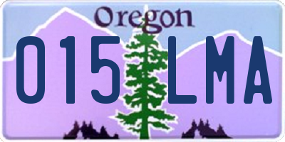 OR license plate 015LMA