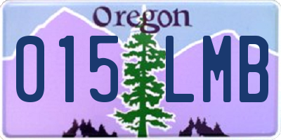 OR license plate 015LMB