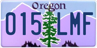 OR license plate 015LMF