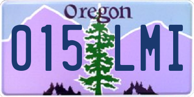 OR license plate 015LMI