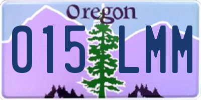 OR license plate 015LMM