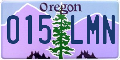 OR license plate 015LMN