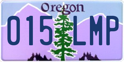 OR license plate 015LMP