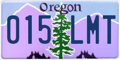OR license plate 015LMT