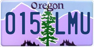 OR license plate 015LMU