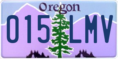 OR license plate 015LMV