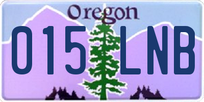 OR license plate 015LNB