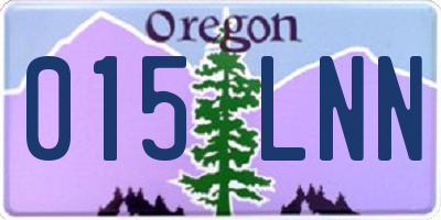 OR license plate 015LNN