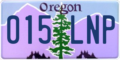 OR license plate 015LNP