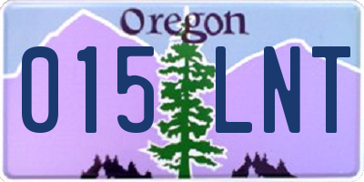 OR license plate 015LNT