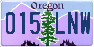 OR license plate 015LNW