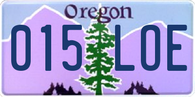 OR license plate 015LOE