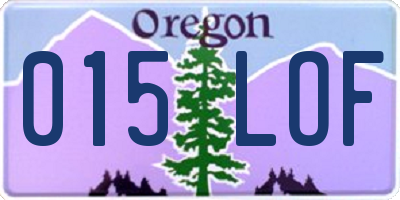 OR license plate 015LOF