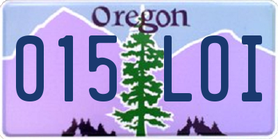 OR license plate 015LOI