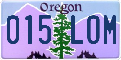 OR license plate 015LOM