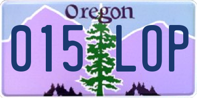 OR license plate 015LOP