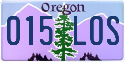 OR license plate 015LOS