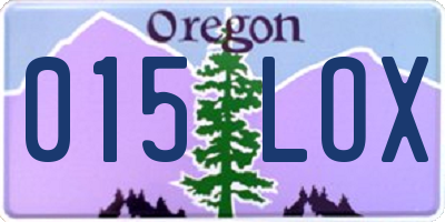 OR license plate 015LOX