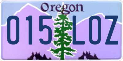 OR license plate 015LOZ