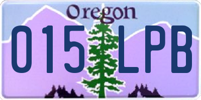 OR license plate 015LPB