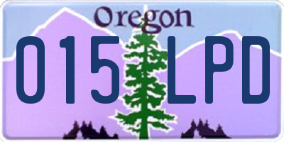 OR license plate 015LPD