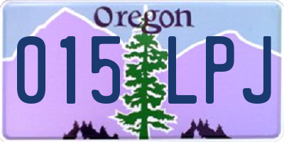 OR license plate 015LPJ