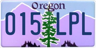OR license plate 015LPL